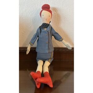 Maileg The Gingers 16" Mom Cloth Doll Toy Retired‎ Red Head Suit Outfit